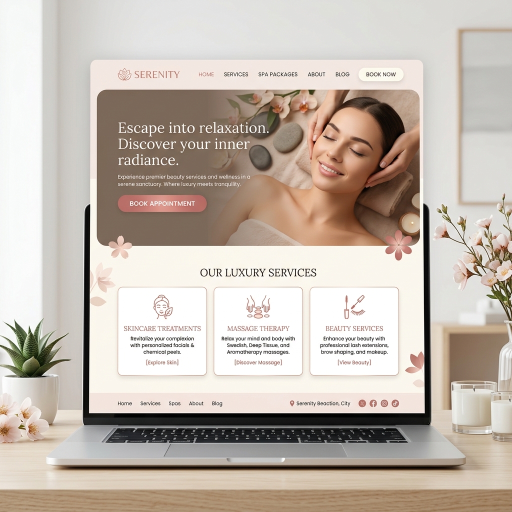 Salon website demo concept